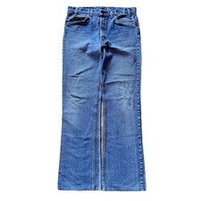 Vintage Levis 514 Bootcut Jeans Mens 34x34 Blue Denim Flare Leg Made USA 90s