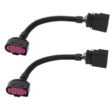 2Pcs 10 to 14 Pin Xenon HID Headlamp Headlight Connector Adapter 1J0973737