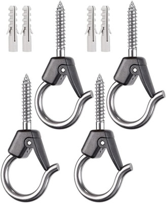Benelabel 4Pcs Wall Mount Ceiling Plant Hanger Hooks, Outdoor Hanging Brackets f