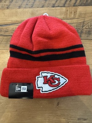 New Era Team NFL Kansas City Chiefs Cuff Knit Beanie - OSFA Red & Black NWT