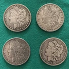Lot of 4 Morgan Silver Dollars 1889o 1891o 1896 1900o Nice Coins 90% Silver