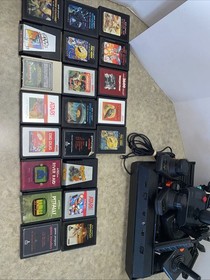 HUGE ATARI 2600 "VADER" CONSOLE LOT! 21 GAMES & CONTROLLERS - TESTED & WORKING