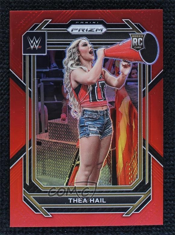 2023 Panini Prizm WWE Red Prizm 184/299 Thea Hail #122 Rookie RC 17ph