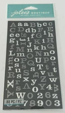 NEW Jolee’s Boutique SILVER MINI FOIL ALPHAS Stickers 88 Stickers