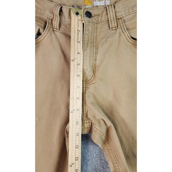 Carhartt Pants Mens 30 x 32 Tan Brown Relaxed Fit Canvas Work 102517-918 thumbnail 6