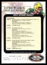 2002 Fleer Box Score Debuts #11 Javon Walker /2002 Rookie Card RC. rookie card picture