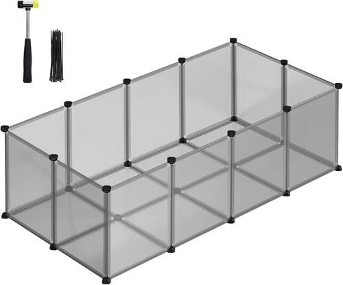 SONGMICS 20 Panels Pet Playpen with Floor, Small Animal Playpen, Pet Fence In... - Picture 11 of 12