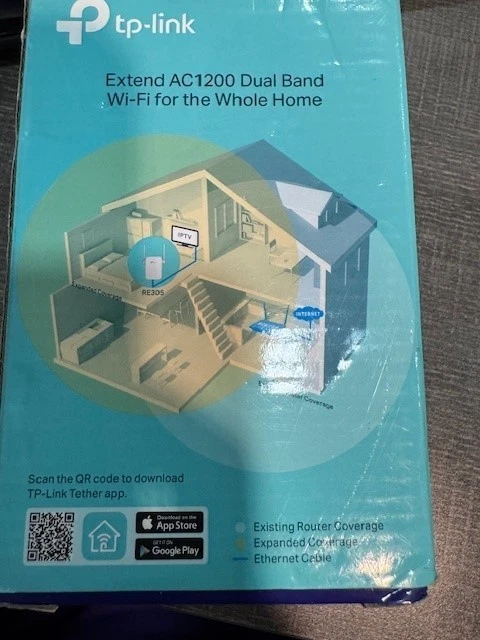 TP  Link  AC1200 WiFi Range Extender Up to 1200Mbps  Dual Band - Image 2 of 4