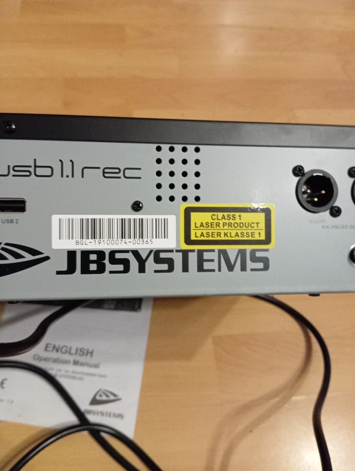 JBSYSTEMS USB 1.1 REC  48 ,26cm (19zoll)CD.Player mit Aufnahmefunktion gebraucht - Bild 4 von 4