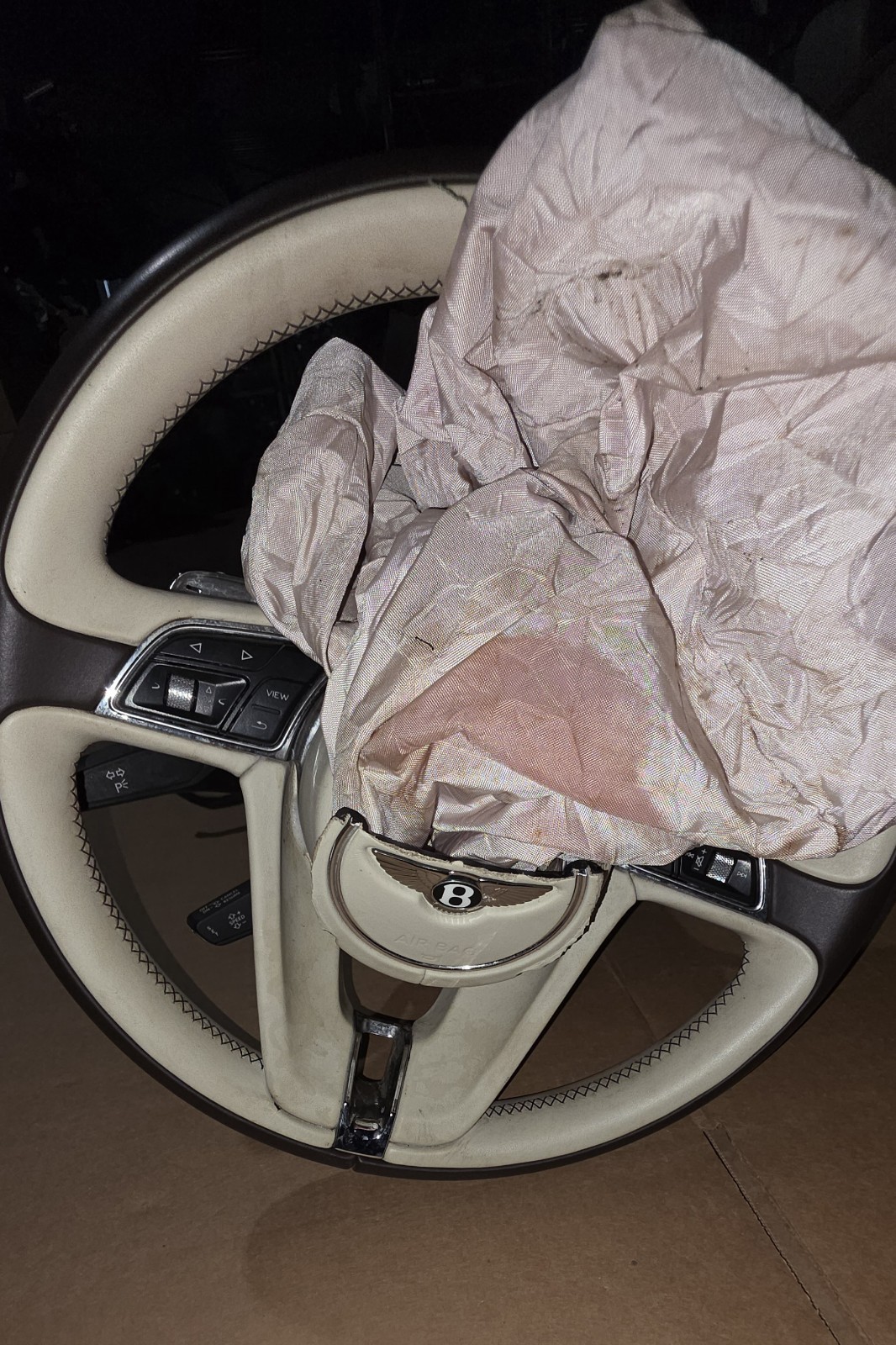 2019 Bentley Bentayga Steering Column Complete Blowing Bag