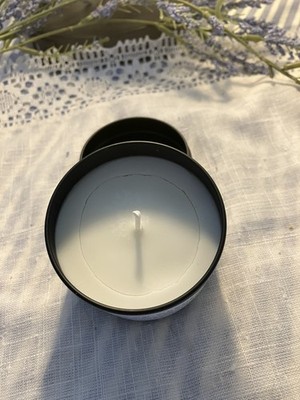 VANILLA BUTTER CREAM Scented Candle 4oz Black Tin