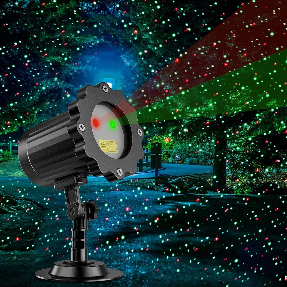 Christmas Laser R&G LED Projector Light Moving Outdoor Landscape Stage Xmas Lamp - Image 3 of 4