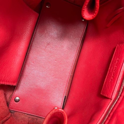 Balenciaga Paper Mini 2Way Schultertasche Tasche rot Leder riesig gebraucht mit Spiegel - Bild 9 von 10