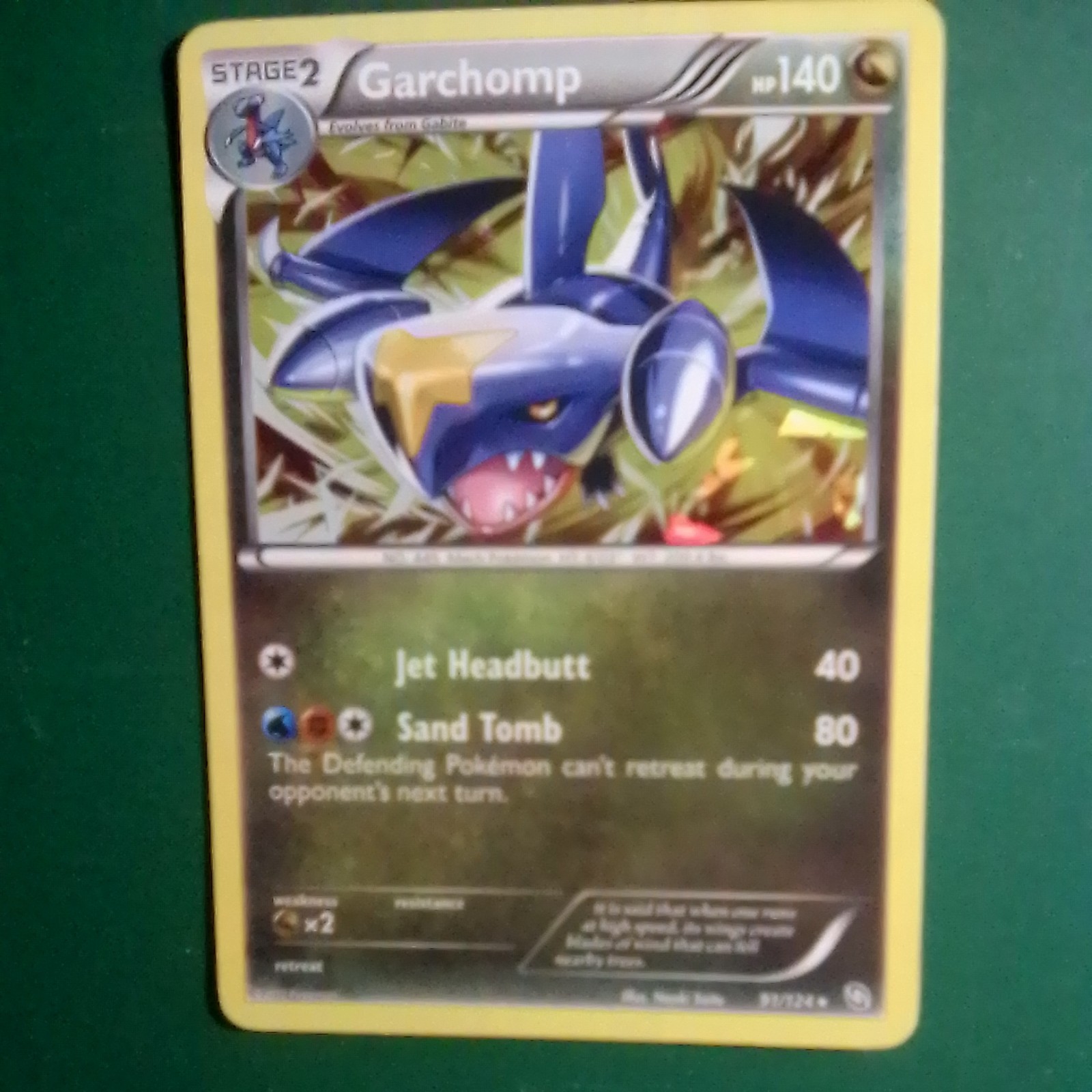 Garchomp 91/124 Cracked Ice Rare Dragons Exalted Pokemon Card LP
