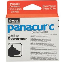Panacur C 4 gram Canine Dewormer Treatment Exp. Date- 01/2027 NIP