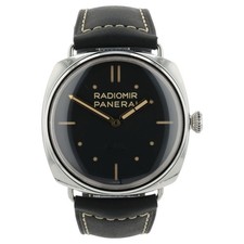 Panerai Radiomir Black Dial Stainless Steel 47mm Manual Wind Mens Watch PAM00425