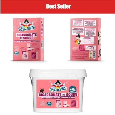 Bicarbonate de soude Paulette 500 g Nettoyant multi-usage Ecocert - Photo 1/4