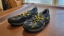Speedo Men's Hydro Comfort 4 10749 Water Shoes Black Neon Green Bungee Sz12 EUC