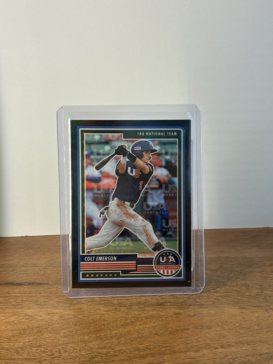 Usa Baseball 2023 Stars & Stripes Colt Emerson Black Prizm /50 #48 USA Baseball 18U ...