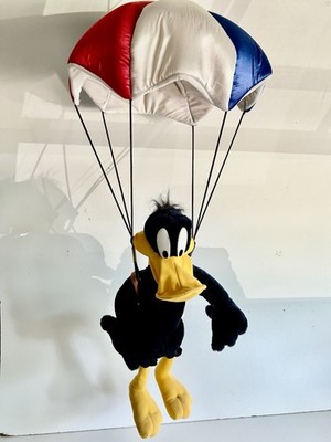 RARE! Daffy Duck With Parachute Plush, Beautiful Condition, 35  Tall Super Stuff