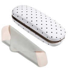 Cute Glasses Case, Glasses Case Hard Shell for Women Black Heart Design Cute