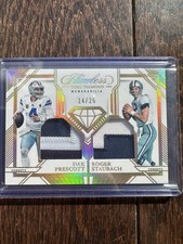 Dak Prescott / Roger Staubach 2023 Panini Flawless Dual Diamond Memora #6 #14/25