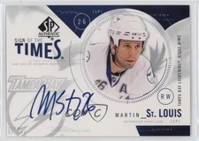 2009-10 SP Authentic Sign of the Times Martin St Louis #ST-SM Auto HOF hj3