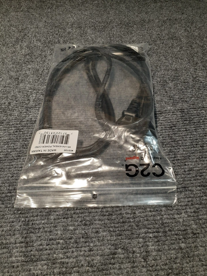 Power Cord 3-Male Pin x 3-Female for Computers, TV's, Radios & More - Image 4 of 4