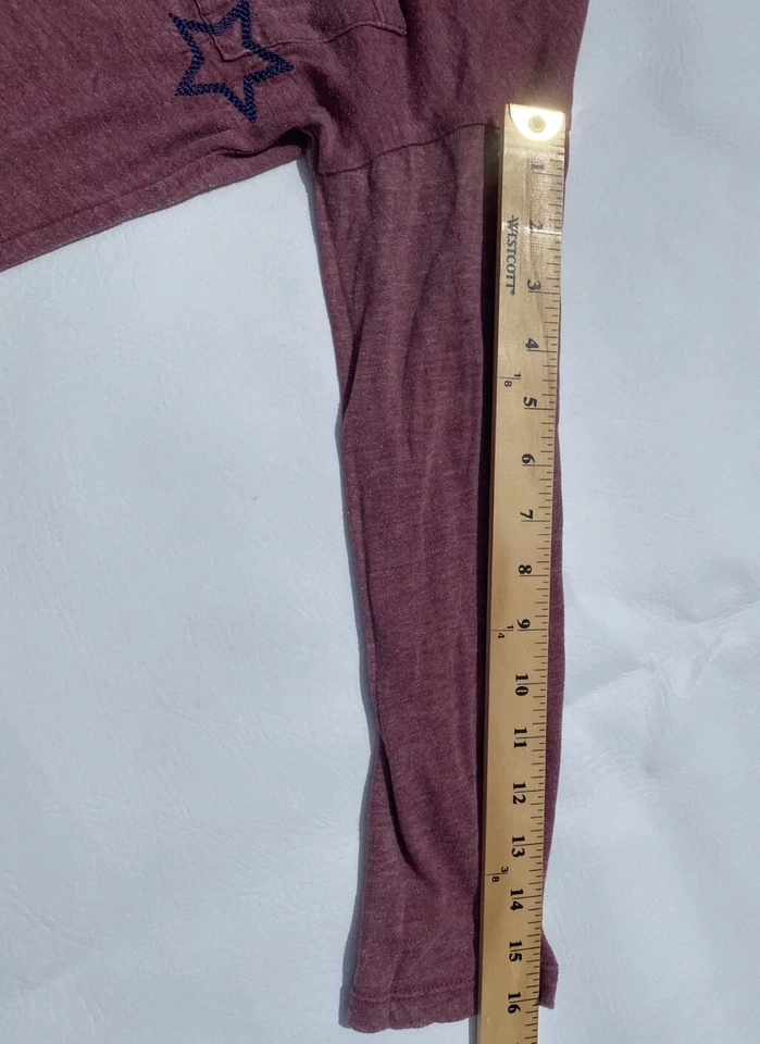 Vintage Havana Meninas Tamanho 14/L Manga Longa Rosa Mauve Bordado Bolso Estrela - Imagem 3 de 4