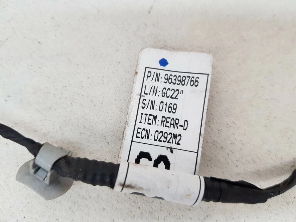 TELAR CABLEADO PUERTA IZQUIERDA CHEVCHEVROLET MATIZ MK2 05-09 5 PUERTAS PARA PASAJEROS TRASEROS N/S 96398766 Foto 2 de 4