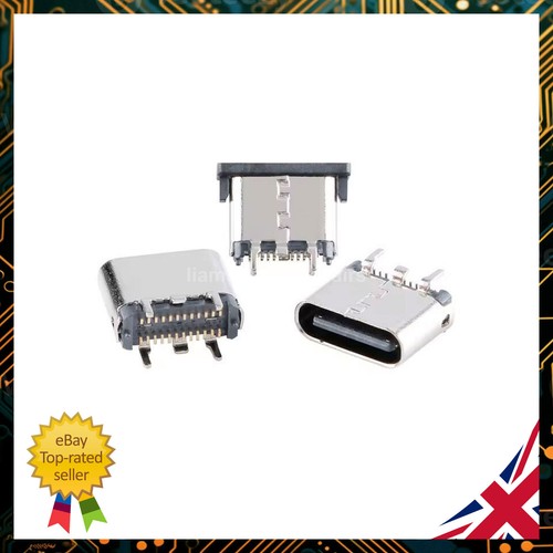 USB Type C Vertical Connector Female Port 24 Pin USB-C 6.5mm Height Thunderbolt - Picture 1 of 3