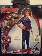 Marvel Avengers Black Widow Costume Size L 12-14 Jumpsuit Boot Covers Superhero