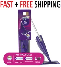 Swiffer Wetjet Mop Starter Kit (Spray Mop, 5 Pads, Cleaning Solution)