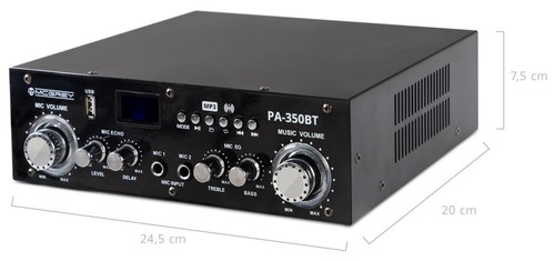 PA Anlage DJ Karaoke Sound Lautsprecher Boxen Verstärker Mikrofon Kabel Set 800W - Bild 8 von 12