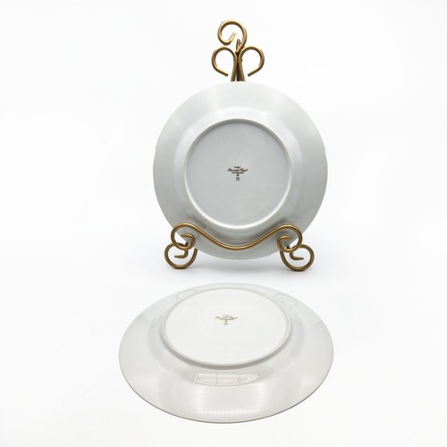Fitz & Floyd Aragon Dinner Plates Fine Porcelain Japan Silver Gold Terracotta - Picture 2 of 4