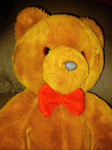 Vintage 1986 Dakin Brown Honey Jo 20 Zoll Holiday rote Fliege Teddybär Kuscheln Plüsch - Bild 2 von 7