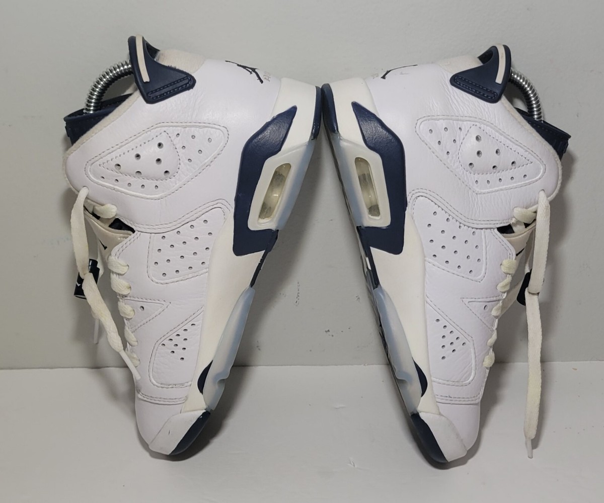 Nike Air Jordan 6 Retro Midnight Navy White GS 384665-141 Sz