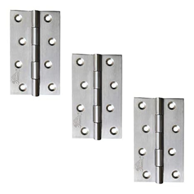 Door Butt Stainless Steel 5 inch Satin Matt Hinges For Door Fixing Pack Of 3 Door Butt Stainless Steel 5 inch Satin Matt Hinges For Door Fixing Pack Of 3