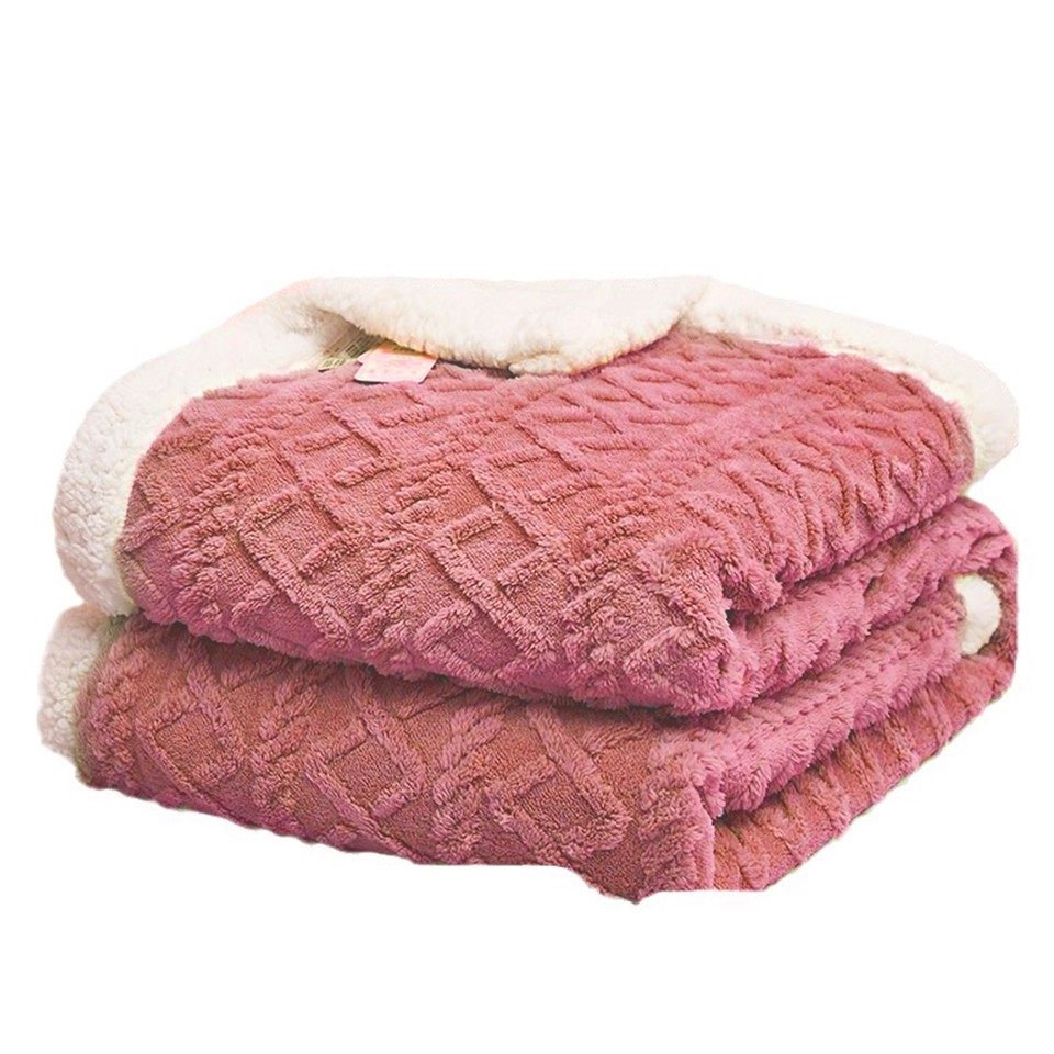 Thick Blanket Snuggle Cozy Sherpa for Winter Bed Office Breaks Air