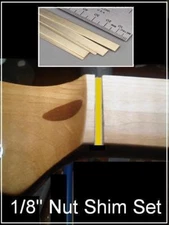 MusicianAtHeart BRASS NUT SHIM SET (6) made for FENDER Guitar 