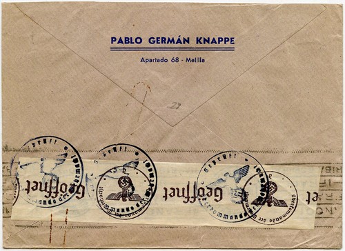 SPAIN CENSORED MAIL WW2 COVERS AIRMAILS FRANKINGS REGISTERED etc.EACH ONE PRICED - Picture 13 of 21