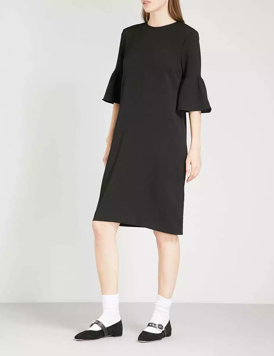 Ganni clark dress black shop