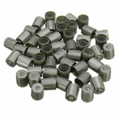 100X Plastic Gray TPMS Tire Tyre Valve Stem Cap Cover Kit Car Truck Motorcycle