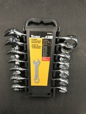 7 Pc Metric Size Sized Short Length End Stubby Wrench Set With Case 10-15 18
