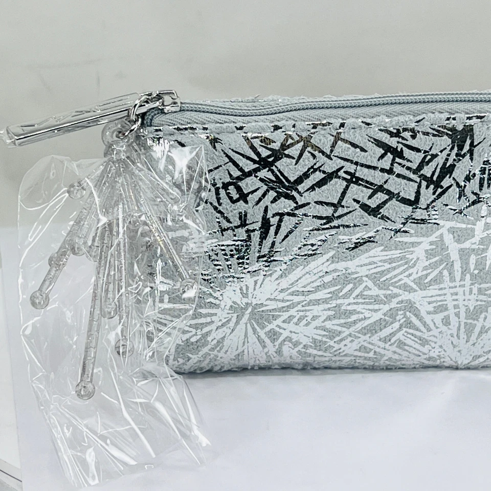 Bolsa de Maquillaje MAC Plateada Esmerilada - Bolsa de Viaje Cosmética, Nueva Foto 2 de 4