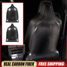 Real Carbon Fiber Seat Back Shell Covers Interior Trim For Tesla Model X 2016-19