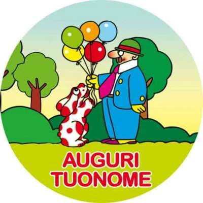 MODECOR Cialda LA PIMPA con NOME Decorazione Torta Ostia o Zucchero RAI