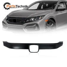 Front Grille Cover Molding Trim All Black 71125TEYY01 For 2017-2021 Honda Civic