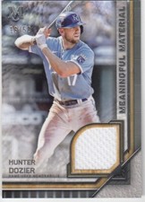 HUNTER DOZIER /50 ROYALS GAME JERSEY PATCH 2023 23 TOPPS MUSEUM MATERIALS