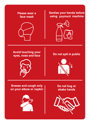 Mask Clean Sign PLEASE WEAR A FACE MASK , SANITIZE YOUR HANDS | Adhesive Vinyl Sign ...